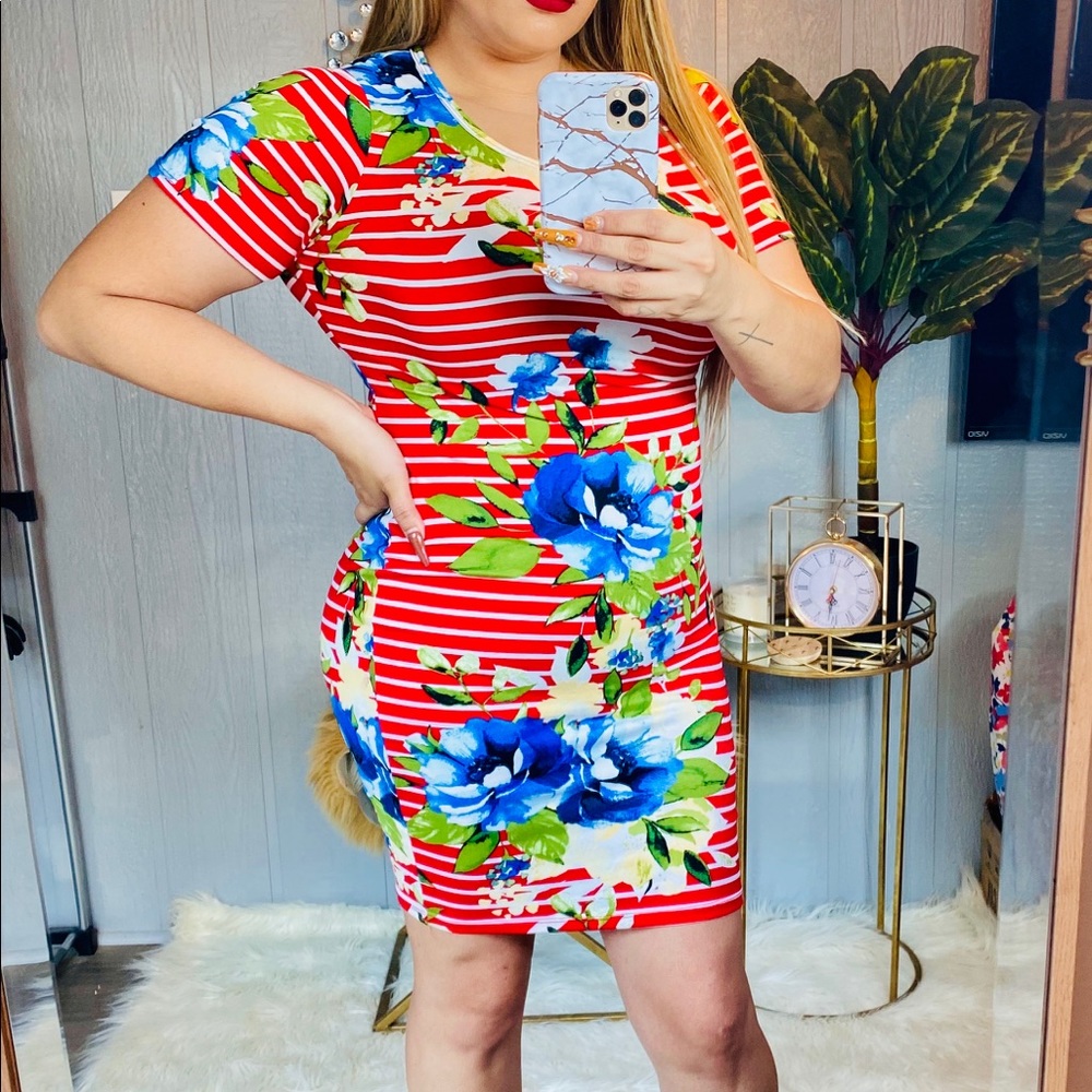❤️Red Stripes Dress